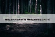 杨浦区公司网站优化价格（杨浦区有哪些互联网公司）