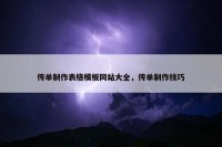 传单制作表格模板网站大全，传单制作技巧
