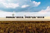 伊利网站推广策划方案，伊利新产品推广策划方案