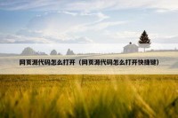 网页源代码怎么打开（网页源代码怎么打开快捷键）
