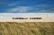 少儿培训网站seo？ 少儿培训网站？