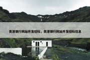 贵港银行网站开发招标，贵港银行网站开发招标信息