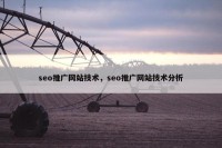 seo推广网站技术，seo推广网站技术分析