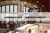 上海精英网页设计规划？ 上海精英网页设计规划公司？