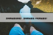 深圳网站建设教程？ 深圳网站建设 手机网站建设？