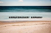 自贡网站开发特点及优势？ 自贡网站建设？