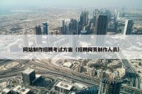 网站制作招聘考试方案（招聘网页制作人员）