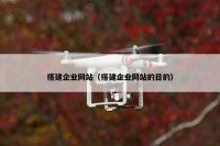 搭建企业网站（搭建企业网站的目的）