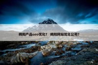 揭阳产品seo优化？ 揭阳网站优化公司？