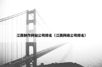 江西制作网站公司排名（江西网络公司排名）