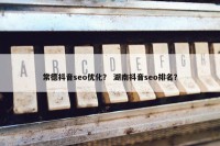 常德抖音seo优化？ 湖南抖音seo排名？