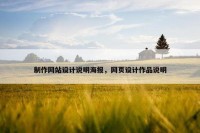 制作网站设计说明海报，网页设计作品说明