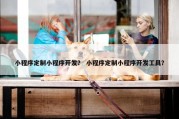 小程序定制小程序开发？ 小程序定制小程序开发工具？