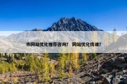 市网站优化推荐咨询？ 网站优化找谁？