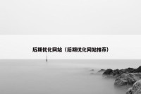 后期优化网站（后期优化网站推荐）