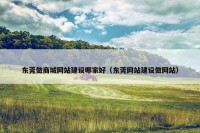 东莞做商城网站建设哪家好（东莞网站建设做网站）