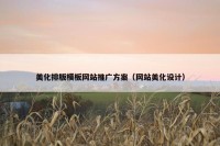 美化排版模板网站推广方案（网站美化设计）