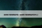 应城电子商务网站开发（应城电子商务网站开发中心）