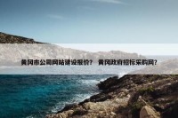 黄冈市公司网站建设报价？ 黄冈政府招标采购网？