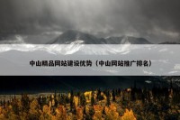 中山精品网站建设优势（中山网站推广排名）