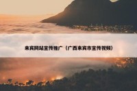 来宾网站宣传推广（广西来宾市宣传视频）