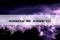 四川网站优化推广费用？ 四川网络推广优化？