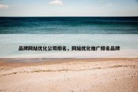 品牌网站优化公司排名，网站优化推广排名品牌