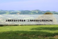 上海网页设计公司名单（上海网页设计公司名单公布）