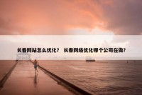 长春网站怎么优化？ 长春网络优化哪个公司在做？