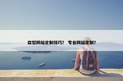 巨型网站定制技巧？ 专业网站定制？