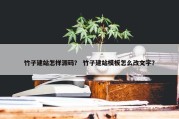 竹子建站怎样源码？ 竹子建站模板怎么改文字？