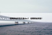 招聘网站开发方案doc？ 招聘网站项目？