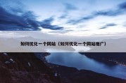 如何优化一个网站（如何优化一个网站推广）