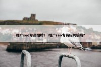 推广seo专员招聘？ 推广seo专员招聘骗局？