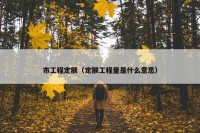 市工程定额（定额工程量是什么意思）