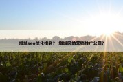 增城seo优化排名？ 增城网站营销推广公司？