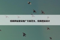 招商网站建设推广方案范文，招商网站设计