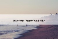 海口seo规？ 海口seo关键字排名？