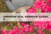青海网站优化推广怎么做，青海网站优化推广怎么做出来的