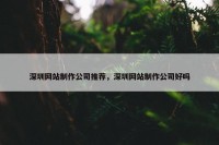 深圳网站制作公司推荐，深圳网站制作公司好吗