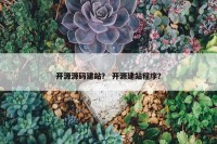 开源源码建站？ 开源建站程序？