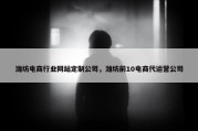 潍坊电商行业网站定制公司，潍坊前10电商代运营公司
