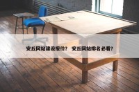 安丘网站建设报价？ 安丘网站排名必看？