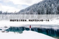 网站开发几年就有，网站开发多少钱一个月