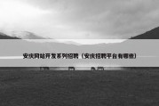 安庆网站开发系列招聘（安庆招聘平台有哪些）