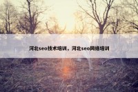 河北seo技术培训，河北seo网络培训