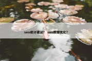 seo统计建议？ seo数据优化？
