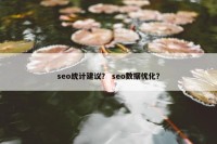 seo统计建议？ seo数据优化？