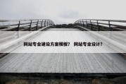 网站专业建设方案模板？ 网站专业设计？