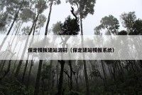 保定模板建站源码（保定建站模板系统）